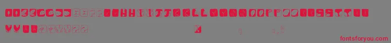 フォントBlaetter – 赤い文字の灰色の背景
