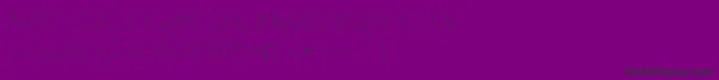 TippytoesSkinny Font – Black Fonts on Purple Background