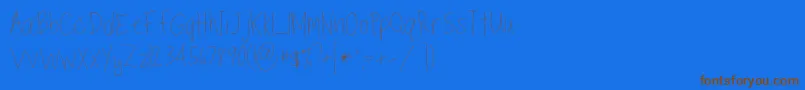 En savoir plus sur la police TippytoesSkinny Police TippytoesSkinny – polices brunes sur fond bleu