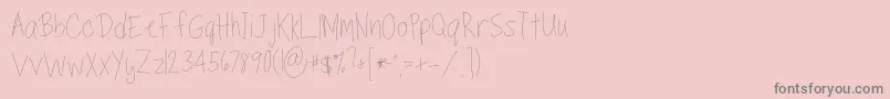 Weitere Informationen zur TippytoesSkinny-Schriftart TippytoesSkinny-Schriftart – Graue Schriften auf rosa Hintergrund
