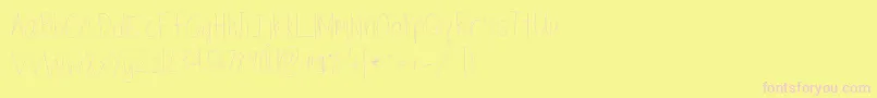 TippytoesSkinny Font – Pink Fonts on Yellow Background
