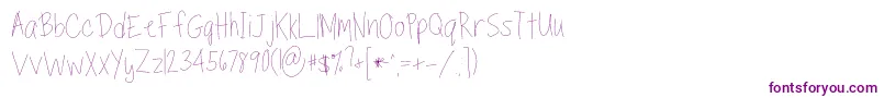 TippytoesSkinny-Schriftart – Violette Schriften