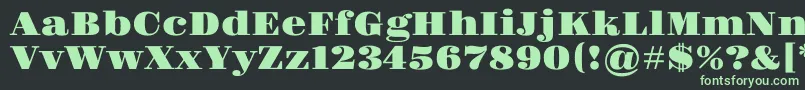 フォントGravitas – 黒い背景に緑の文字