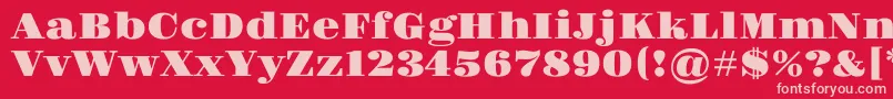 Gravitas Font – Pink Fonts on Red Background
