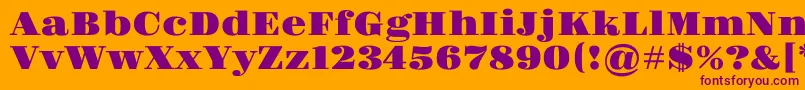 Подробнее о шрифте Gravitas Шрифт Gravitas – фиолетовые шрифты на оранжевом фоне