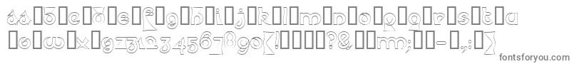 フォントPsyceh – 白い背景に灰色の文字