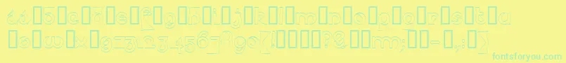 Psyceh Font – Green Fonts on Yellow Background