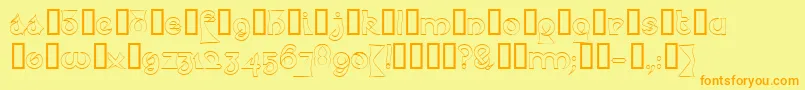 Psyceh Font – Orange Fonts on Yellow Background