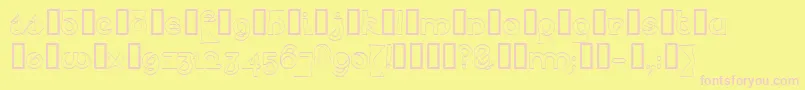 Psyceh Font – Pink Fonts on Yellow Background