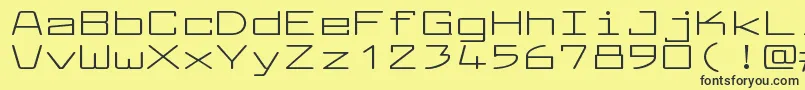 LarabiefontxtRegular Font – Black Fonts on Yellow Background