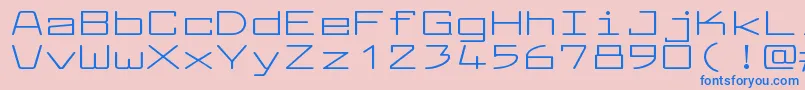 フォントLarabiefontxtRegular – ピンクの背景に青い文字