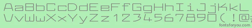 フォントLarabiefontxtRegular – 緑の背景に灰色の文字