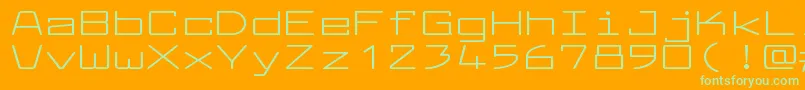 Шрифт LarabiefontxtRegular – зелёные шрифты на оранжевом фоне