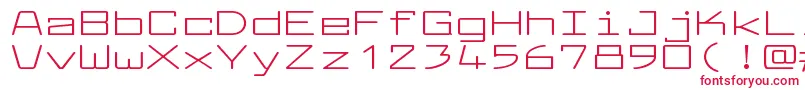 フォントLarabiefontxtRegular – 白い背景に赤い文字