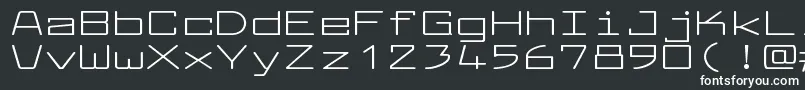 フォントLarabiefontxtRegular – 黒い背景に白い文字