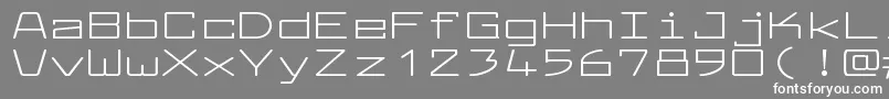 フォントLarabiefontxtRegular – 灰色の背景に白い文字