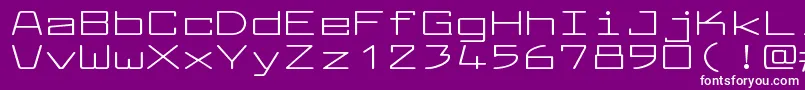 LarabiefontxtRegular-Schriftart – Weiße Schriften auf violettem Hintergrund