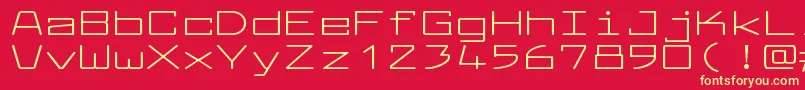 LarabiefontxtRegular Font – Yellow Fonts on Red Background