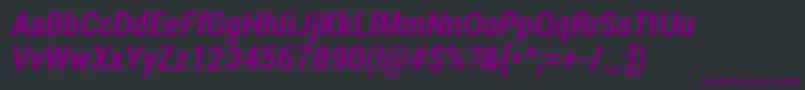 fuente Roboto Boldcondenseditalic – Fuentes Moradas Sobre Fondo Negro