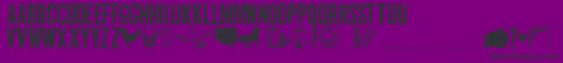 Шрифт MalDeOjo – чёрные шрифты на фиолетовом фоне