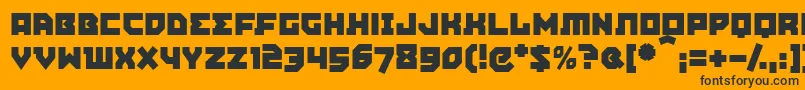 Шрифт Agitpm – чёрные шрифты на оранжевом фоне