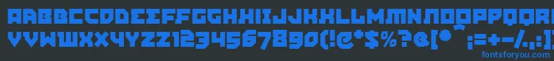 Шрифт Agitpm – синие шрифты на чёрном фоне