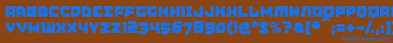 Шрифт Agitpm – синие шрифты на коричневом фоне
