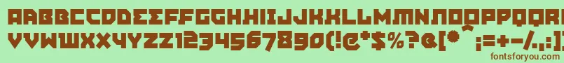 Agitpm-fontti – ruskeat fontit vihreällä taustalla
