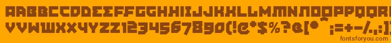 Agitpm Font – Brown Fonts on Orange Background