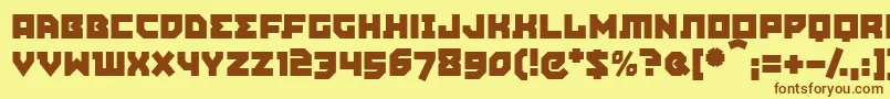 Agitpm Font – Brown Fonts on Yellow Background