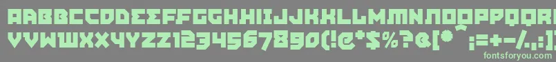 Agitpm Font – Green Fonts on Gray Background