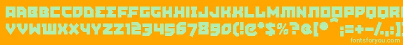 Agitpm Font – Green Fonts on Orange Background