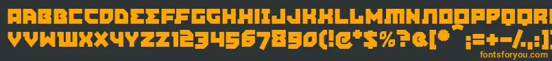 Agitpm Font – Orange Fonts on Black Background