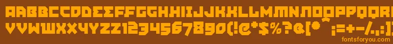 Agitpm Font – Orange Fonts on Brown Background