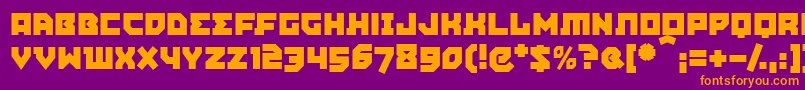 Agitpm Font – Orange Fonts on Purple Background