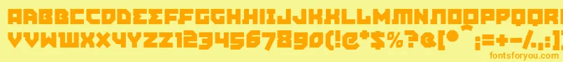 Шрифт Agitpm – оранжевые шрифты на жёлтом фоне