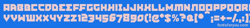 フォントAgitpm – ピンクの文字、青い背景