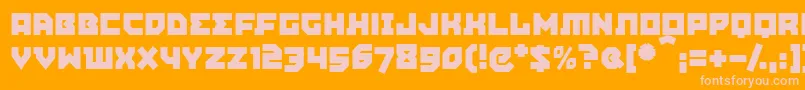 Agitpm Font – Pink Fonts on Orange Background