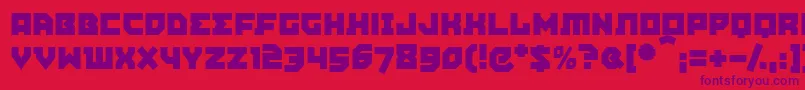 Agitpm-Schriftart – Violette Schriften auf rotem Hintergrund