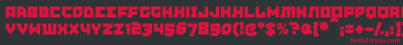 フォントAgitpm – 黒い背景に赤い文字
