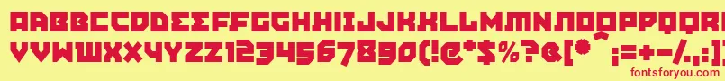 Agitpm Font – Red Fonts on Yellow Background