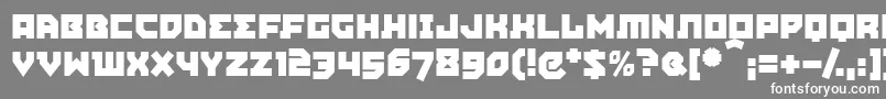 フォントAgitpm – 灰色の背景に白い文字