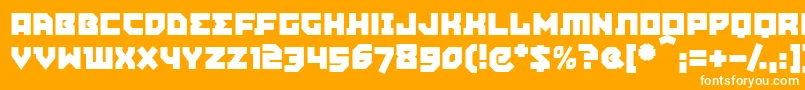 フォントAgitpm – オレンジの背景に白い文字