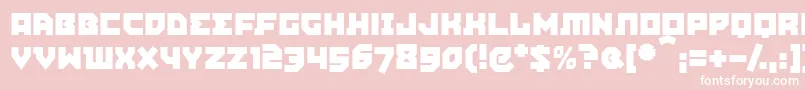 Agitpm-fontti – valkoiset fontit vaaleanpunaisella taustalla