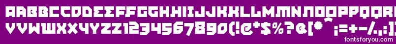 Шрифт Agitpm – белые шрифты на фиолетовом фоне