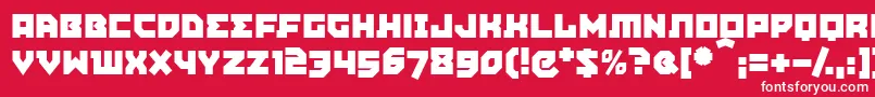 Agitpm Font – White Fonts on Red Background