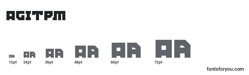 Größen der Schriftart Agitpm