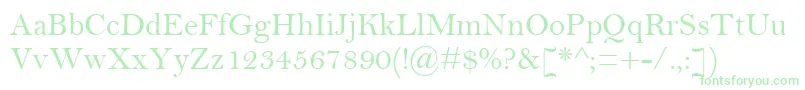 BellMt Font – Green Fonts on White Background