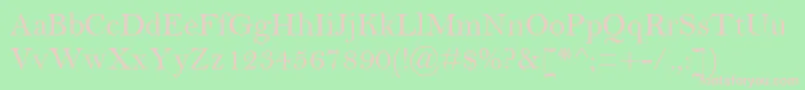 BellMt Font – Pink Fonts on Green Background