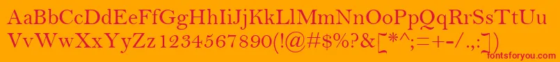 BellMt Font – Red Fonts on Orange Background